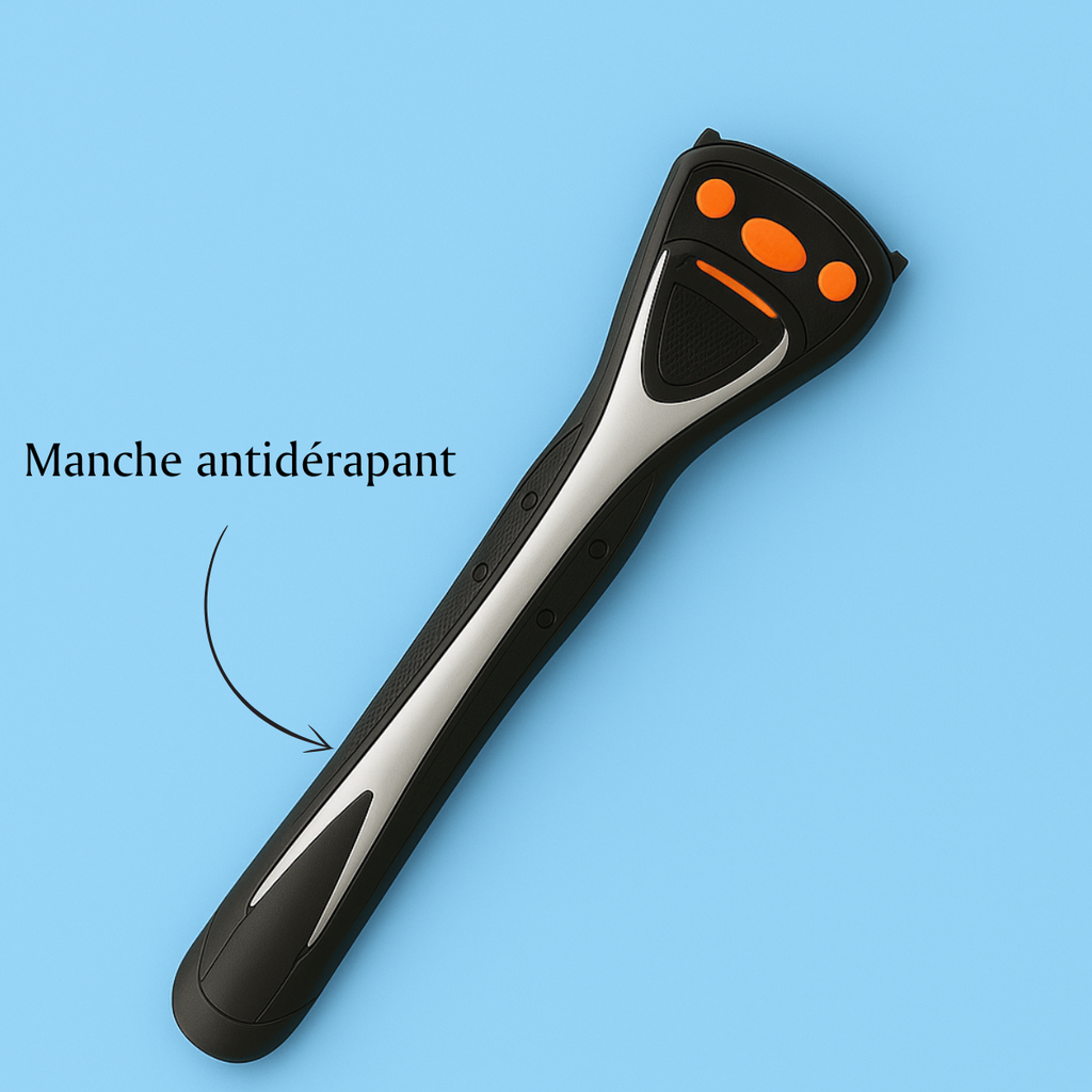 Manche antidérapant rasoir