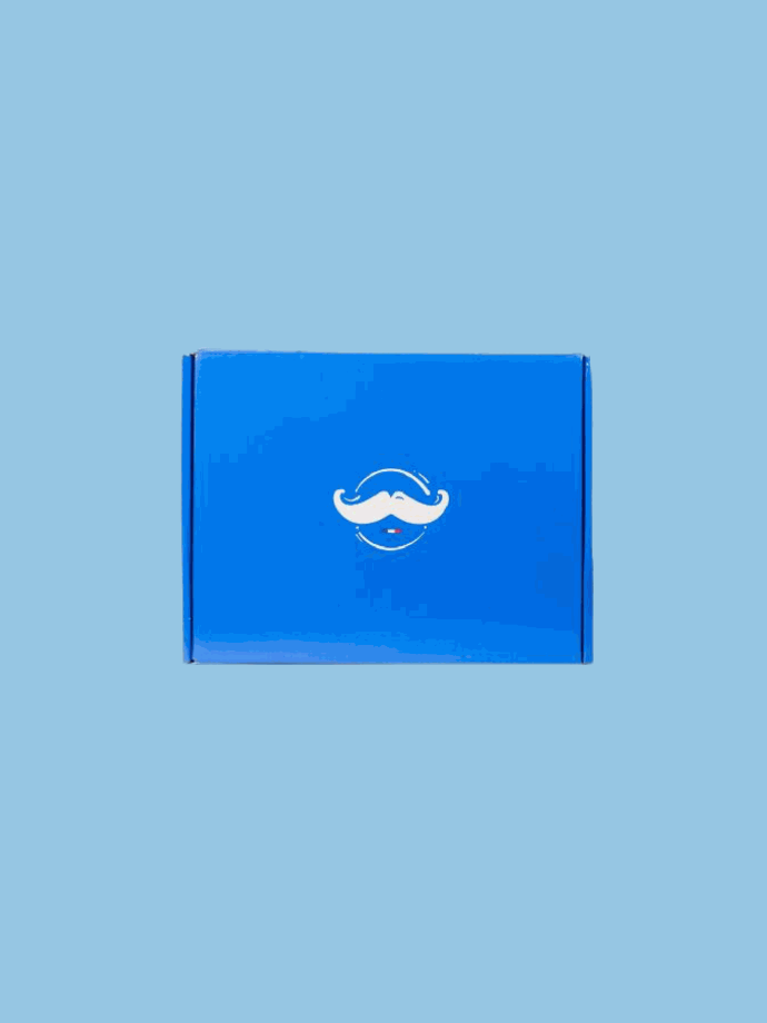 Boîte cadeau bleue Big Moustache®