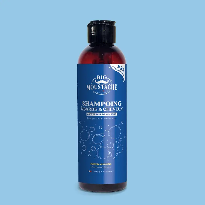Shampoing barbe et cheveux 250ml Big Moustache®