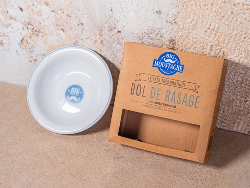 [4BM00167] Big Moustache® bol de rasage émaillé sticker