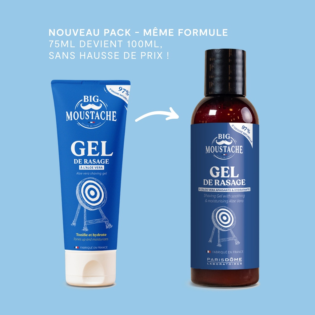 [4BM00125] Gel de rasage 100ml Big Moustache®